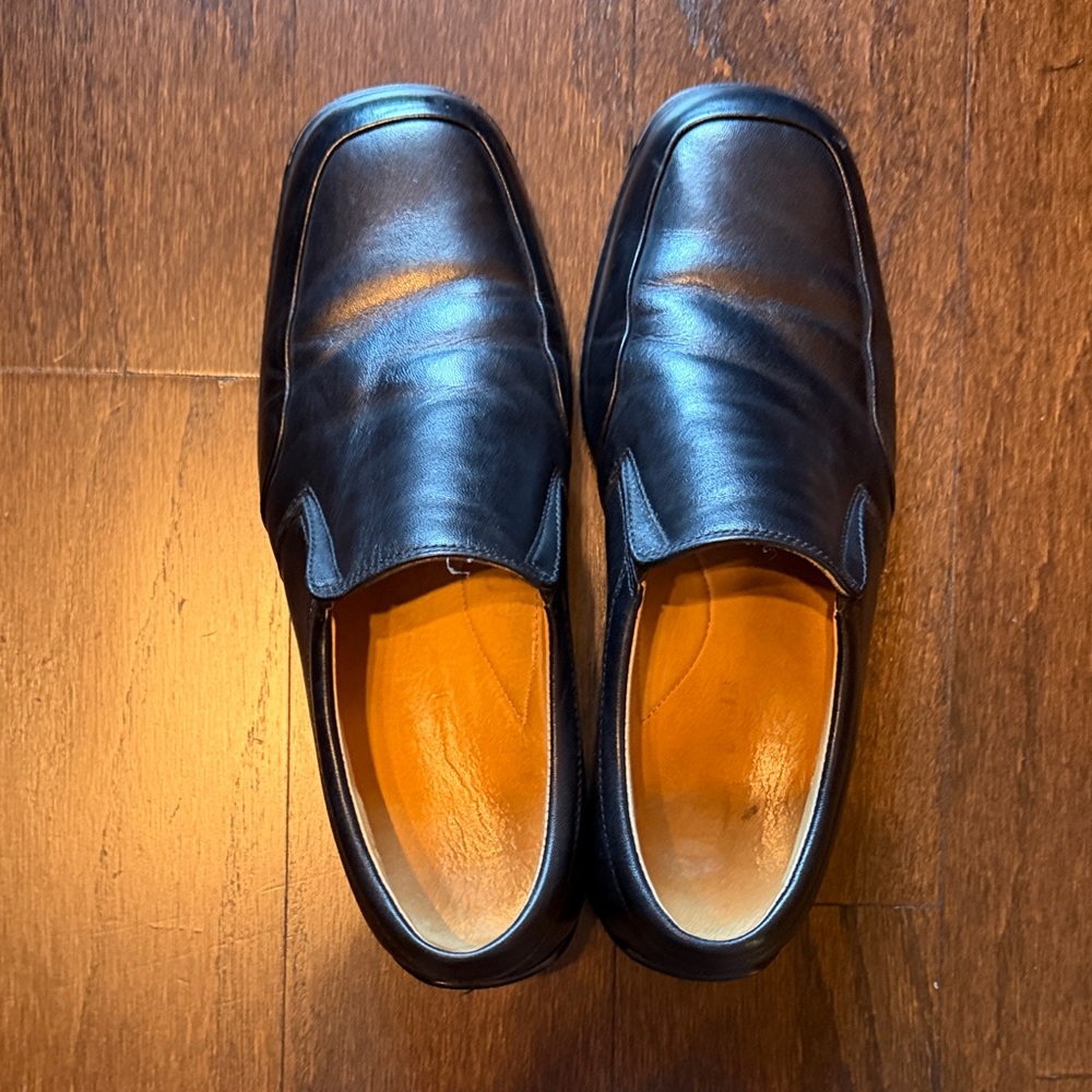 Bruno Magli Men's Black Leather Slip-On Dress Shoes